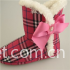 The Pretty Lightweight Plaids Cloth Ladies Boots