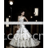 Custom made one shoulder floor length taffeta   wedding dress