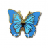 Enamel Cloisonne Decorative Custom Blue Butterfly Lapel Pins Design