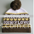Jacquard letters pom winter hat QSY2045
