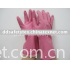 Pink rolled cuff latex household gloves DHL421