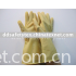 Yellow latex household gloves