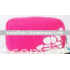 canvas make up bag with flower printing
