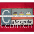 home decor ''C is for cupcake'' wooden  wall decor