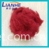 recycled red color polyester staple fiber
