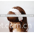 KT08003 Handmade crochet cotton headband hair band 2"