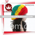 Colorful knitted beret