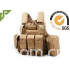 Khaki Polyester Military Tactical Plate Carrier Vest For Hunting / Shooting / Plate Carrier
