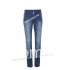 Lady's Jeans with Whiskers and Sandblast. 2014 Latest Design Skinny Lady Jeans, Fashion Branded Woman Jeans