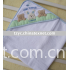 baby hooded towel with embroidery