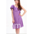 Womens sexy shinning purple dress whith shoulder straps