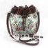 Colorful Ladies Canvas Travel Bag , Drawstring Crossbody Handbags With Long Strap