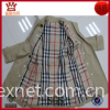 Off-the-shelf wind coat with Burberry plaid