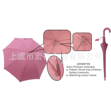 上虞市宏祥伞业有限公司-19寸*8K直骨自动，PG布加POE，塑料弯头，塑料伞尾珠尾。