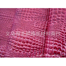 义乌市圣顺箱包材料商行-专业供应PU皮革 鳄鱼纹皮革 特殊纹PVC大小鳄鱼纹