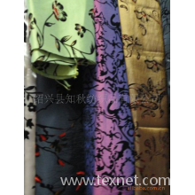 绍兴县知秋纺织品有限公司-锦涤纺单色  彩色植绒 变色龙 阳离子