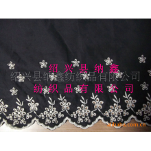 绍兴县纳鑫纺织品有限公司-全棉双边裙边绣花面料