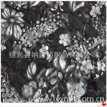 绍兴县纳鑫纺织品有限公司-印花锦纶蕾丝面料