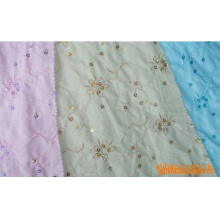 绍兴县隆光绣品有限公司-供应 全棉40Sx40S/133x72府绸 金片绣花布