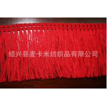 绍兴县麦卡米纺织品有限公司-【诚信品质】精美做工高档实惠围巾吊球流苏 窗帘袖子花边流苏