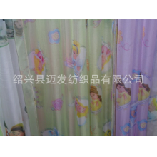 绍兴县迈发纺织品有限公司-儿童房间的天地卡通窗帘布 绍兴窗帘布 布纱配套印花 批发窗帘