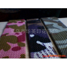 义乌市满华面料印花厂-3.8cm涤棉带单面印花加工