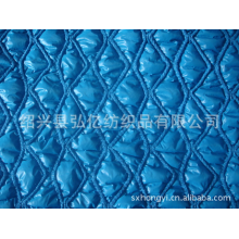 绍兴县弘亿纺织品有限公司-绗蓬绗绣面料 弹力凌形格 羽绒服面料