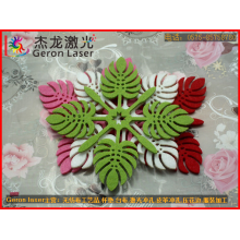 绍兴县柯桥杰龙窗帘加工店-千款创意毛小杯垫激光冲孔激光雕花