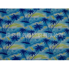 绍兴县名尊纺织有限公司-供沙滩椰树印花面料，海滩风情沙滩裤印花面料