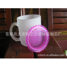 苍南县龙港联正注塑制品加工厂-磨砂杯盖，塑料盖子，广告杯盖，玻璃杯盖，花边盖