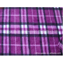 绍兴圣泉针纺织品有限公司-纬编摇粒绒格子印花低弹150D/144F