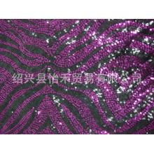 绍兴县怡禾贸易有限公司-厂家直销亮片绣花面料