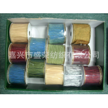 嘉兴市盛荣纺织有限公司-盛荣纺织  热销6.5cm*10Y /4cm*10 圣诞彩带