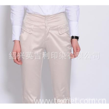 绍兴英吉利印染有限公司-厂家供应 涤棉弹力色丁 涤棉弹力贡缎 75*40+40 纬向弹力 (图)
