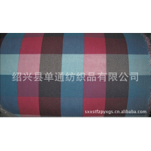 绍兴县单通纺织品有限公司-现货供应TC帆布格子涂料印花
