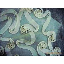 绍兴忠朋纺织品有限公司-丝绸雪纺 雪纺绳带绣花 服装面料