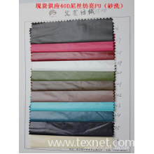 绍兴县艾雯纺织品有限公司-现货供应310T亮PU 尼丝纺羽绒服秋冬面料 系列
