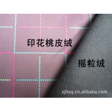 绍兴县恒志纺织品服饰有限公司-供应印花桃皮绒摇粒绒复合布