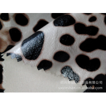 绍兴市银山纺织品有限公司-厂家现货直销烫金豹纹 麂皮绒 时尚美观