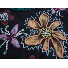 潮州市洛艺服装工艺加工厂-手绘绣花布料 