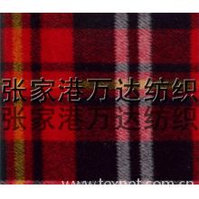 张家港保税区万达国际贸易有限公司-粗纺格子短顺毛呢 