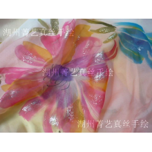 全球纺织网供应商+方秋山-加工手绘围巾 