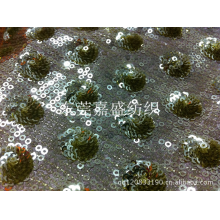 王文辉-东莞嘉盛 专业生产3MM钻花珠片布料/珠片面料