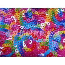 王文辉-东莞嘉盛  时尚箱包鞋材面料+专业生产七彩玫瑰纹珠片布