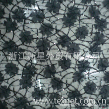 浙江新星外贸有限公司-绣花面料绣花布网眼布金片绣手工绣 新款