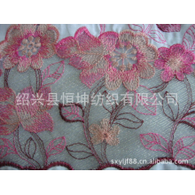 绍兴县恒坤纺织有限公司-优质供应绣花面料，玻璃纱绣花，电脑绣花，镂空绣花