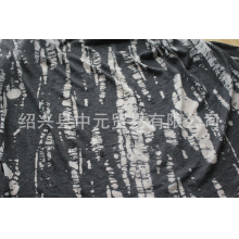 绍兴县中元贸易有限公司-T/R烂花针织,CVC包芯纱烂花汗布优质供应