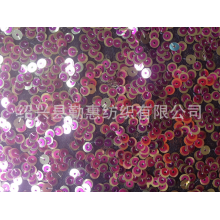 绍兴县勤惠纺织有限公司-『专业厂家』供应5+7MM叠亮片绣花面料 女装新款 亮片 多色同款