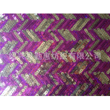 绍兴县勤惠纺织有限公司-新款上市供应新品时装绣花面料 网布绣花面料 珠片绣花面料