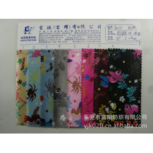 东莞市富耀纺织有限公司-色丁PVC印花 马来色丁印花涂层PVC细纹色丁印花过PVC胶箱包面料